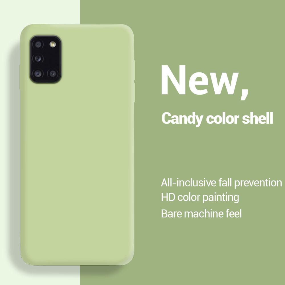Liquid Silicone Soft Phone Case for Samsung Galaxy A31 A41 A51 A71 A11 A21S A12 A22 A32 A42 A52 A72 4G 5G Back Cover Cases