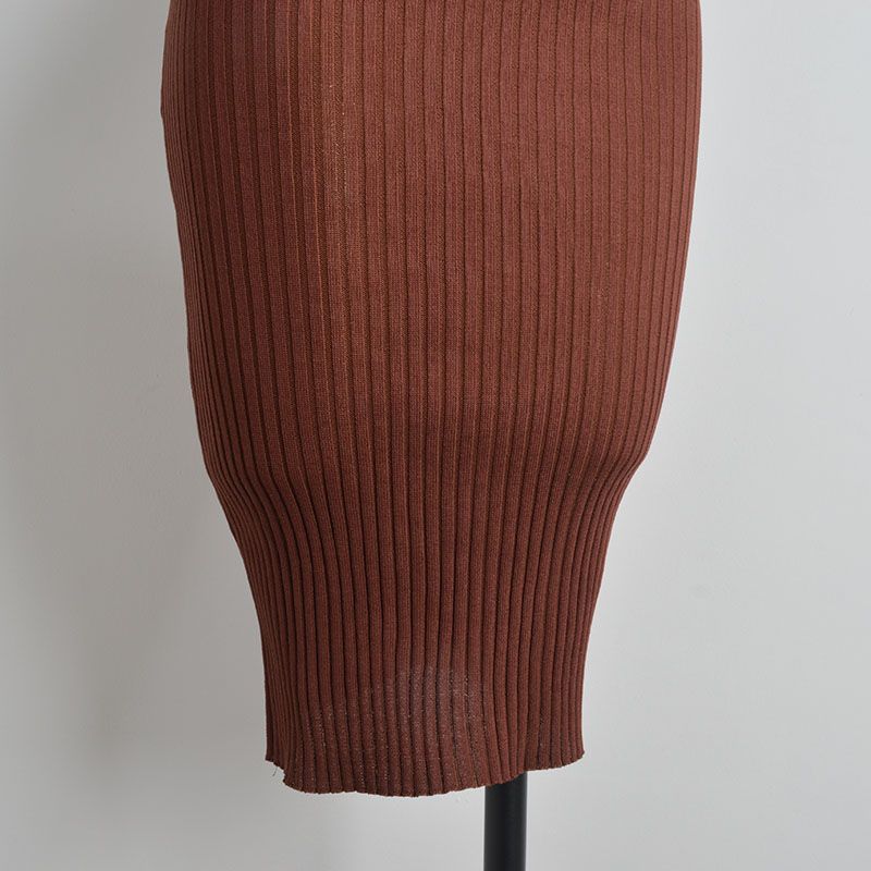 Western Style Gyaru Sexy Low Cut Sunken Stripe Vest Knitted dress Women clothes Summer Thin Tight Suspender Skirt