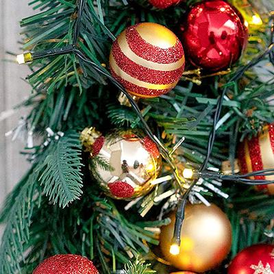 50Pcs Christmas Ball Xmas Tree Hanging Ornaments 4cm Christmas Hanging Balls For Home Navidad Noel 2025 Christmas Decorations
