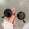 Metal Hippie Circle Sun Glasses Polarized Eyewear Vintage Punk Shades  for Men & Women