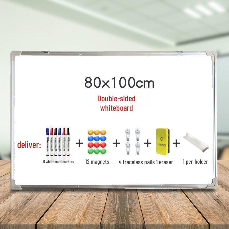 Doppelseitiges magnetisches Whiteboard und Tafel - Wandmontierte abwischbare Büro- und Klassenzimmertafel