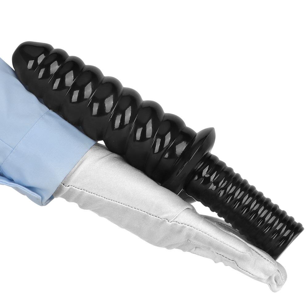 Handle Masturbator Black PVC Dildo Butt Plug Fisting Sex Toy Strap On Penis Big Dick BDSM