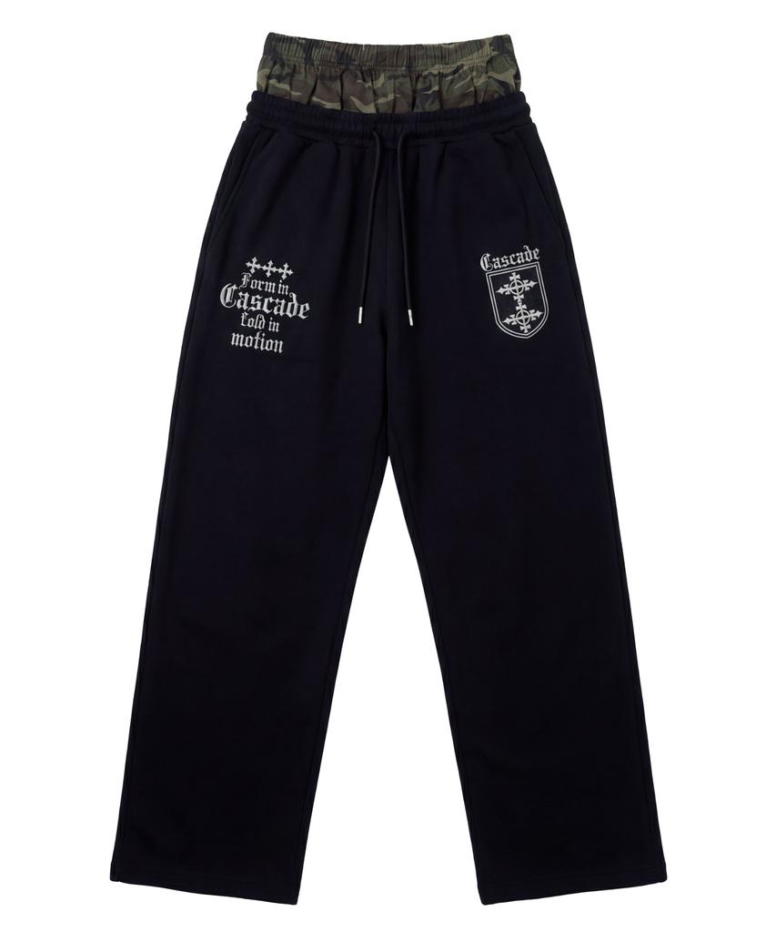 I Don'T Wanna Sell Cross Layered Sweat Pants Black