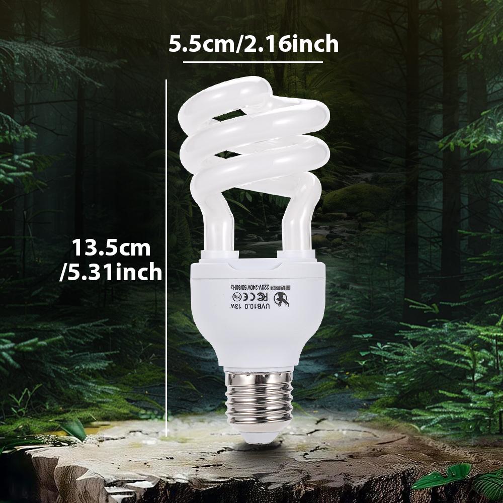 UVB 10.0 Reptile Heating Lamp 13W UV Energy Saving Bulb Terrarium Basking Reptile Light Turtle Lizard Snake Lamps