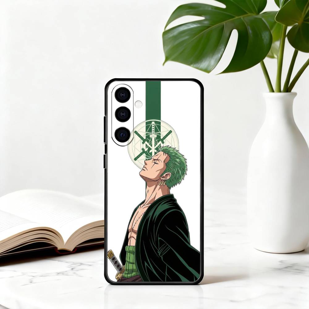 COOL O-one P-Pieces Z-Zoro-ES Phone Case For Samsung Galaxy A73,A72,A71,A70,A53,A52,A51,Soft Silicone Black Cover