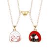 2 st/Set Marvel Spider-Man Halsband Set för Par Modeaccessoar Gåva till Bästa Vänner