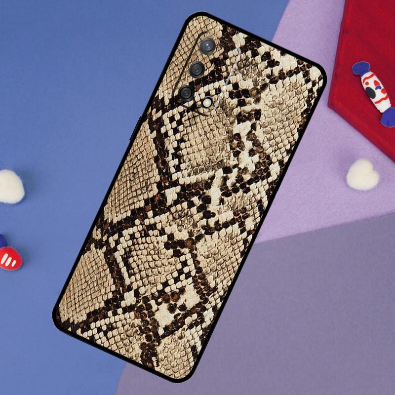 Snake Skin Print Case For Oppo A60 A80 A40 A6 A5 Pro A15 A16 A17 A57 A94 A74 A54 A76 A96 A18 A38 A58 A78 A98