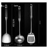 Ebony & Stainless Steel Kitchen Utensil Set with Spatula and Ladle