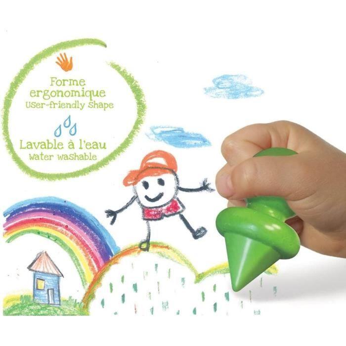 Coffret Loisir Créatif - Créa Lign - Mes Premiers Crayons - Ergonomiques - Lavables - Dès 12 Mois