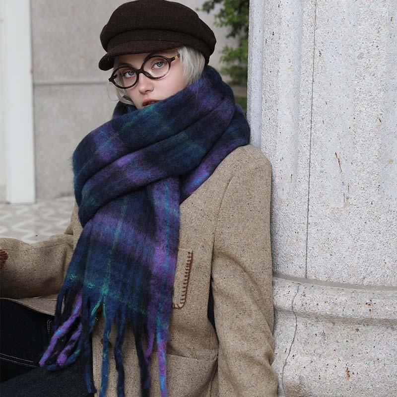 Winter neuer warmer Schal Damen Winter weich bequem süß Mode Schal helle Farbe verdickter Schal