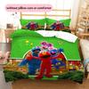 Sesame Street2 Pattern Bedding Quilt Set  Home Decoration  Gift (1 * duvet cover + 2 * pillowcase  without core)