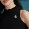 Moon Star Design Brooch Pin for Women, Rhinestones Inlaid Brooch Pin for Dress, Coat, Shawl, Zinc Alloy Badge for Mother, Wedding