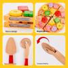 Kids' Pretend Play Kitchen Set: Pizza, Fruit, and Veggie Cutting Toys