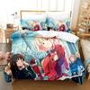 Lycoris Recoil Bettwäsche-Set, Einzel-, Zwillings-, Voll-, Queen- und King-Size-Bettset, Schlafzimmer für Erwachsene und Kinder, Bettbezug-Set, 3D-Anime-Bettlaken-Set
