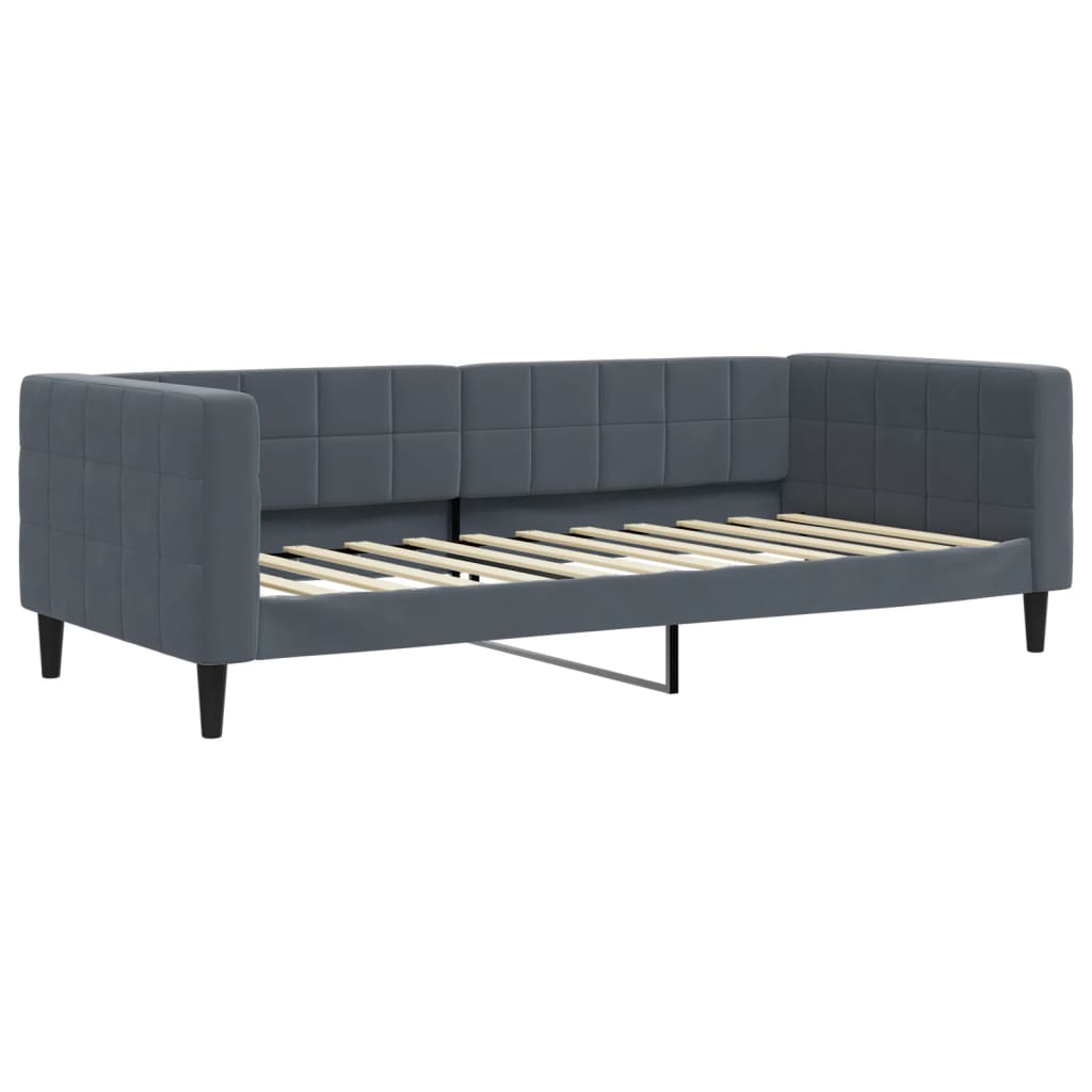 Vidaxl Sofa Z Funkcją Spania, Ciemnoszara, 100X200 Cm, Aksamit