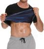 Men's Sweat-Inducing Body Shaper: Sport Tight Abdomen Control Beer Belly Corset, Round Neck, Short Sleeve