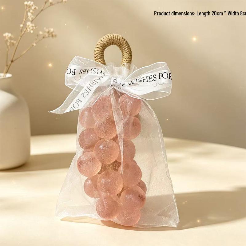 Handmade Crystal Grape Cluster Soap Gift Set - Transparent Simulation Grape Soap