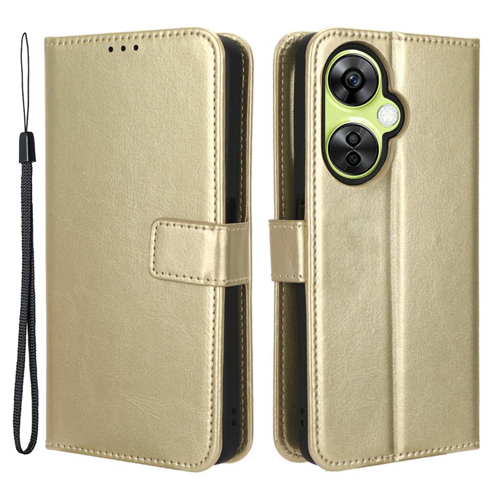 For OnePlus Nord CE 3 Lite 5G/Nord N30 5G Phone Leather Case Wallet Stand Crazy Horse Texture Phone Cover