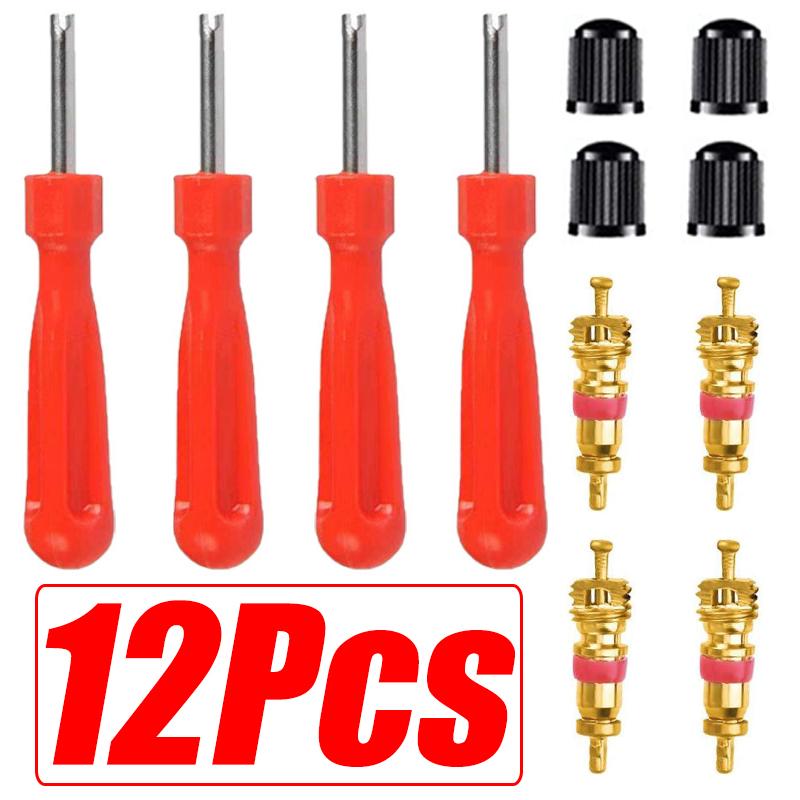 24/12/1Pcs Tire Valve Core Removal Tools Tyre Valve Core Wrench Spanner Tire Repair Core Screwdriver for Car Bicycle Motorcycle