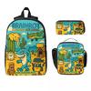 Italian Brainrot Funny Meme Kids Backpack Lunch Box Pencil Boxes for Boys Girls Backpacks School Bag Bookbag Set