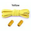1 Pair Elastic Shoelaces Without Ties Flat Shoe Laces Round Metal Capsules Lock Rubber Band Lazy Shoes Lace For Sneakers