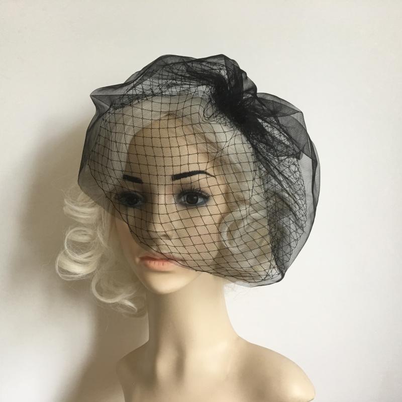 Hair Net Veil Headdress Wedding Bridal Cage Clip