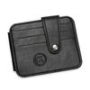 Men’s Slim Card Holder Wallet with ID Window, PU Leather Credit Card Case, Minimalist Front Pocket Wallet, RFID Blocking Card Organizer