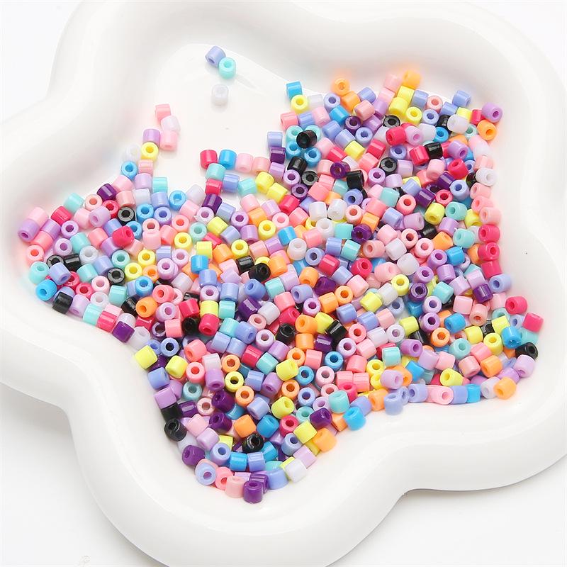 

4 мм Сплошные акриловые бусины-трубочки для бисероплетения своими руками, вышивки одежды и аксессуаров для заколок 4mm, Hole ~1.5mm, 10g/pack, ~300 pcs