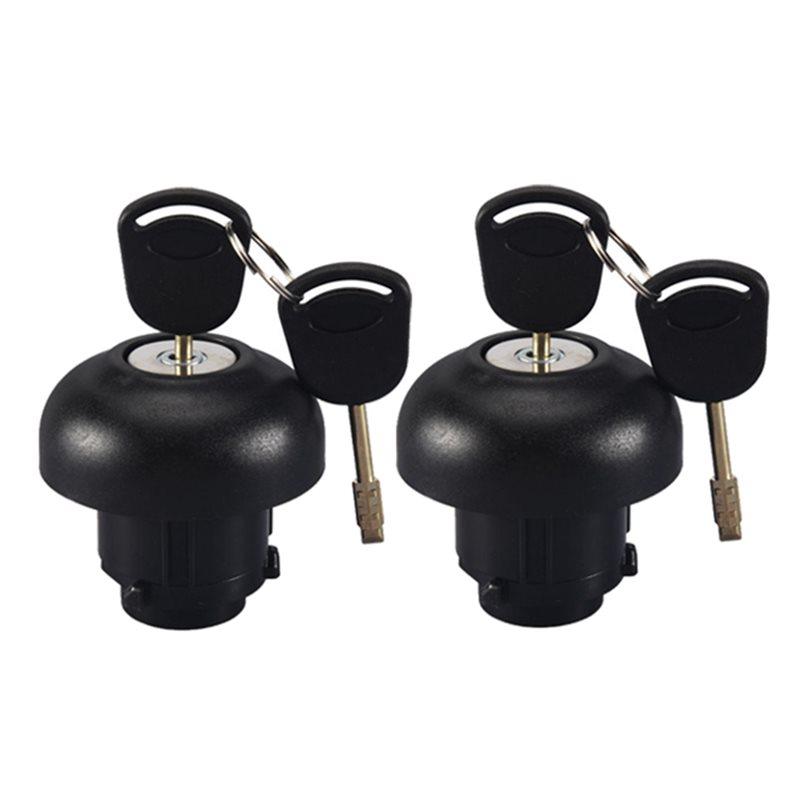 2Set Car Fuel Tank Cap Filler Cap Inner Cap Lock With Keys 9C119K163AA For Ford Transit 2006-