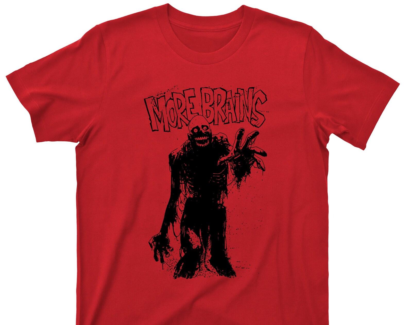 Zombie T Shirt - More Brains Graphic TShirt S