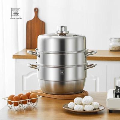 Fire Elephants 30CM 3-Layer Steamer with Timer