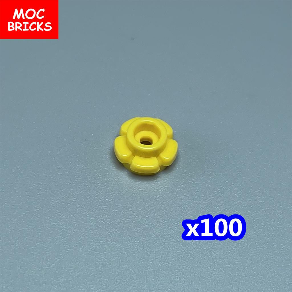 MOC Bricks Plant Petal Rose Flower Grass Tree Farm House Garden Accessories City View Country Building Blocks Children's Toys