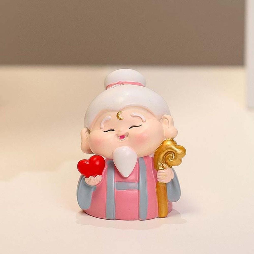 Resin Chinese Wealth God Ornament Chinese God New Year Mascot Doll  Office