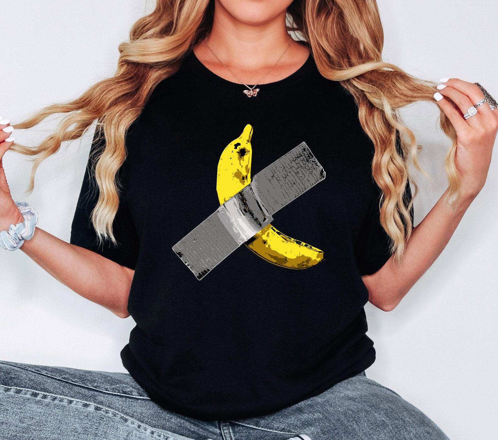 Arty Duct Taped Banana Tee/ Unisex Softstyle T-Shirt M