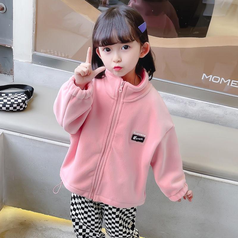 

Balababy Осенне-зимняя флисовая детская куртка Стильная модная флисовая повседневная куртка для детей 150cm розовый