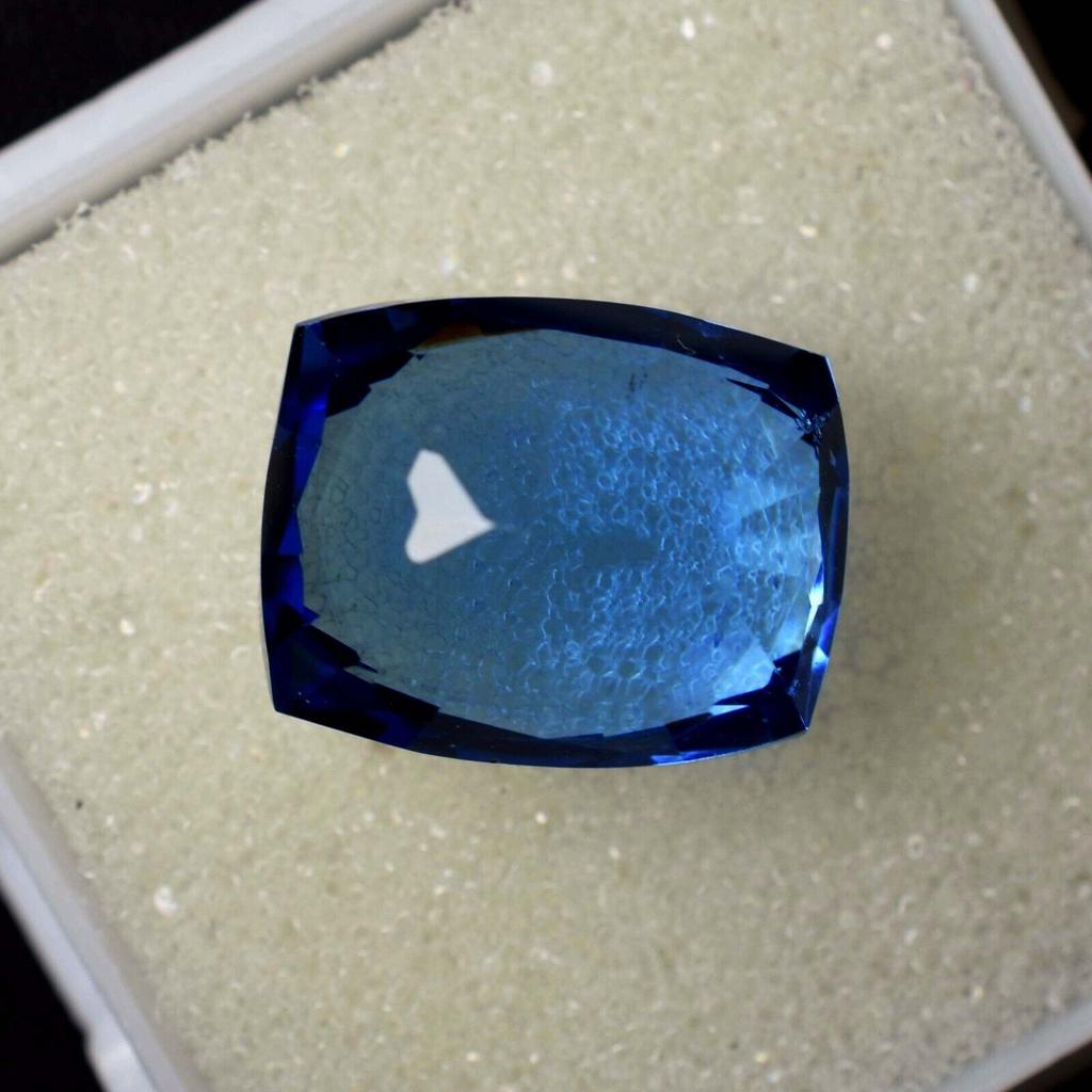 Natural Blue Sapphire Loose Gemstone Ceylon Cushion 10.65 Ct September Birthstone for Jewelry Making