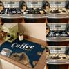 Coffee Time Coffee Machine Drainage Pad NonSlip Kitchen Mat Quick Dry Laundry Room Floor Mat  Washable Dish Pad Tableware Mat