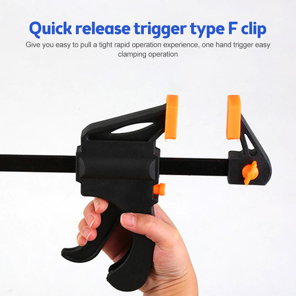 10/5/4/2/1 Pcs Woodworking Mini 4 Inch F Clamp Locator Nylon Fast Wooden Board Clamp Household Fixed Clamp Hand Tool Set
