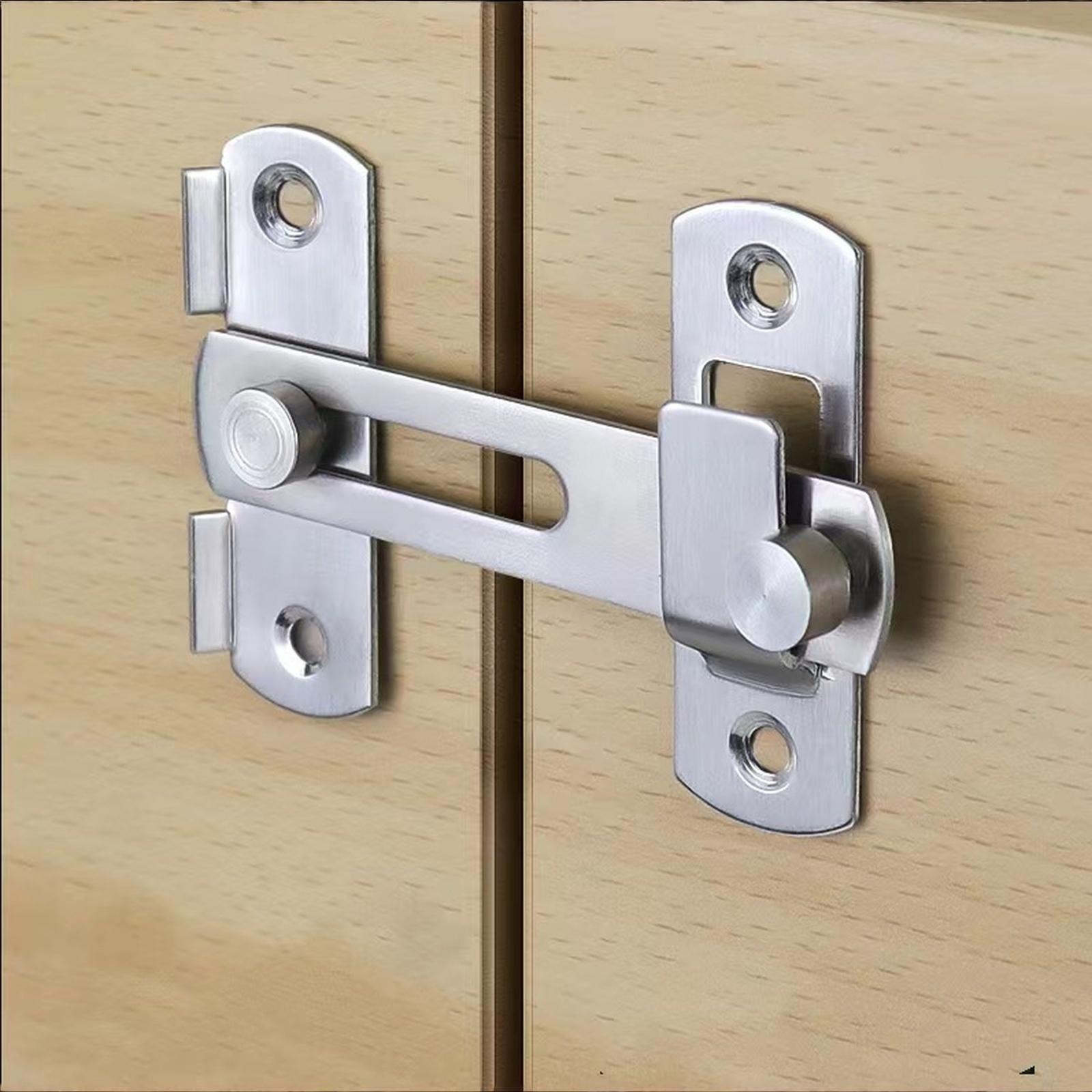 

Замки для дверей на 180 градусів для приватності - Захисні замки та засуви для , Ванних кімнат, Вулиці, Гаражів та Розсувних дверей one size срібний