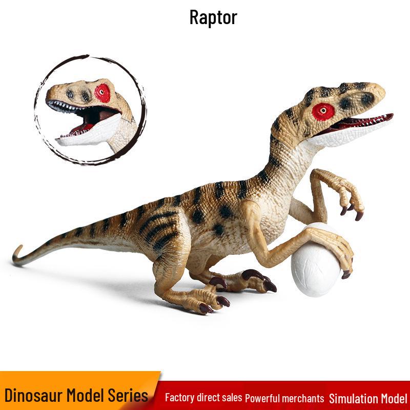 Children's Jurassic Dinosaur Toys: Oviraptor & Velociraptor Simulation Figures