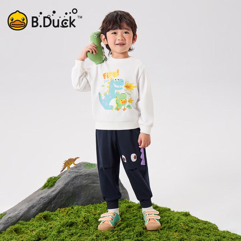 B.Duck Boys' Dinosaur Pullover Sweatshirt