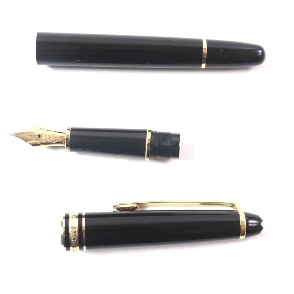Very Good MONTBLANC Fountain Pen Meisterstück Classic White Star Black 14K Mens Used