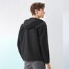 Qipai Men's Casual Letter Print Hooded Jacket