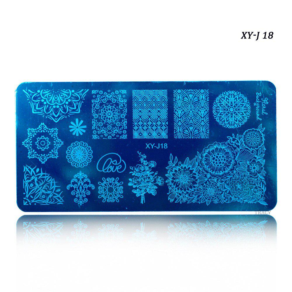Nail Art Stamping Plates Stencils Lace Flowers Beauty Stamp Polish Printing Nail Art Templates
