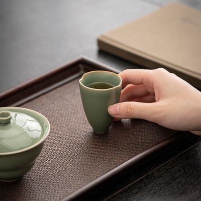 Retro Celadon Teacup Kung Fu Tea Set Creative Pure Handmade Home Small Smelling Cup Drinking Tea Master Cup Tasting Tea Cup