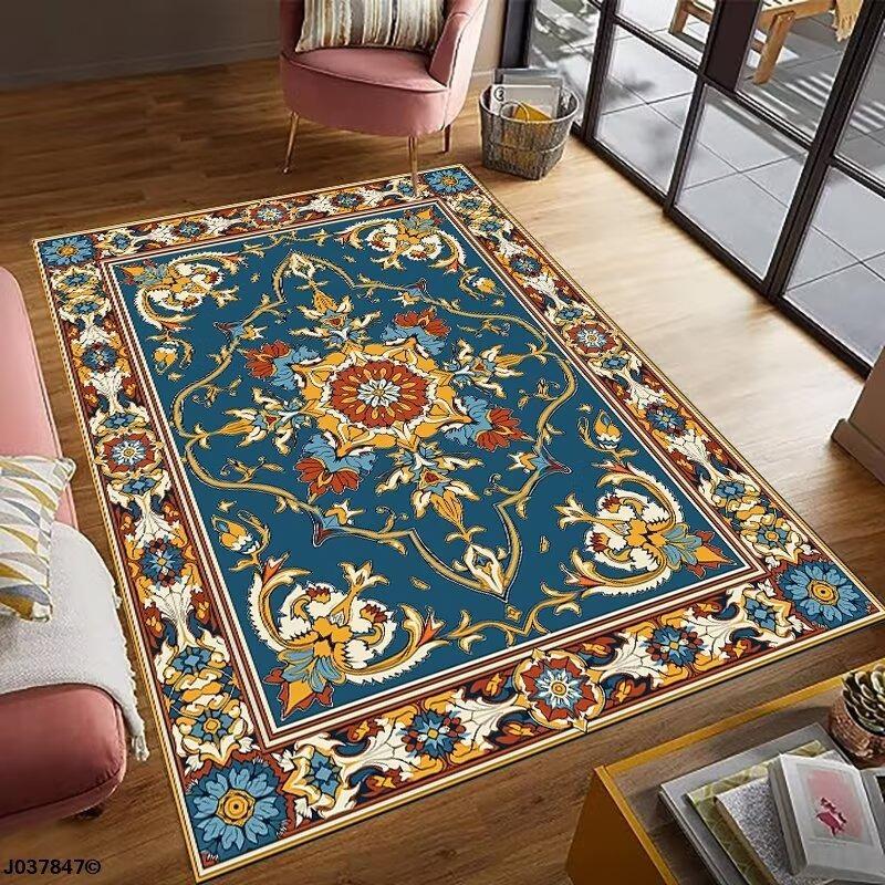 Turkey Persian Bohemian Area Rug Large Carpet Rug for Living Room Bedroom Sofa Doormat Decoration Kid Play Non-slip Floor Mat
