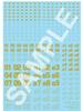 Hobby Japan HJ Modelers Decal Numbering 02 Mirror Gold Plastic Model Decal HJM004D7