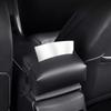 Ajustable PU Leather Car Armrest Tissue Box Backseat Tissue Case Holder Zipper Easy to Access and Installation Car