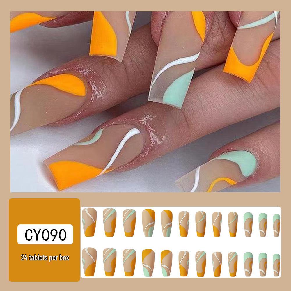 Hosszú Trapéz Koporsó Műköröm Matricák