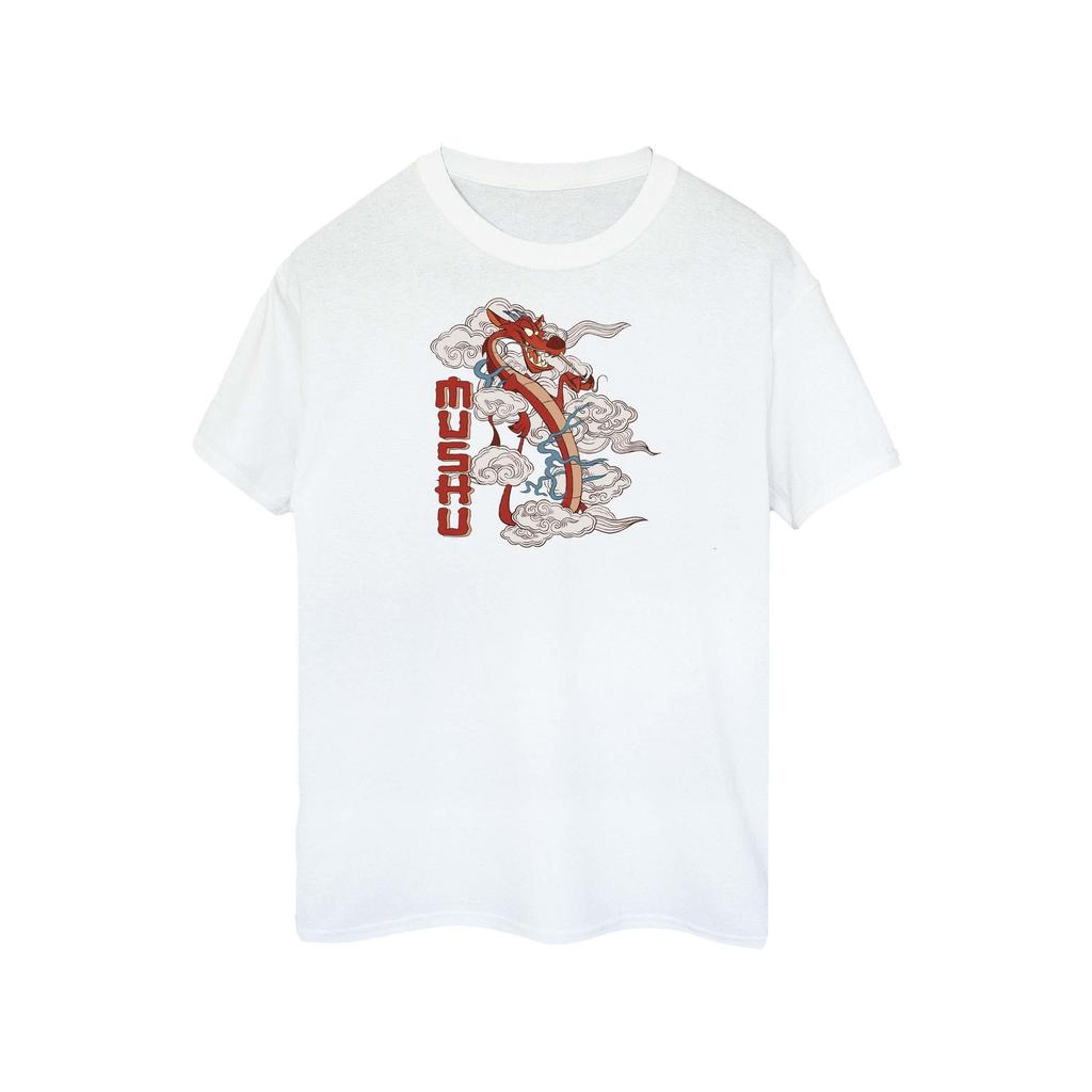 Disney Womens/Ladies Mulan Mushu Dragon Cotton Boyfriend T-Shirt